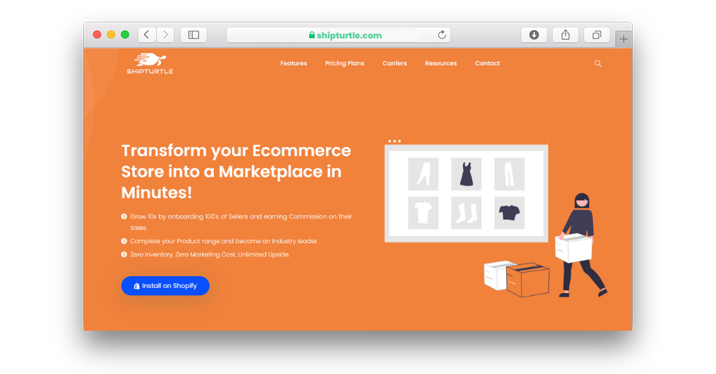Shipturtle multi vendor marketplace